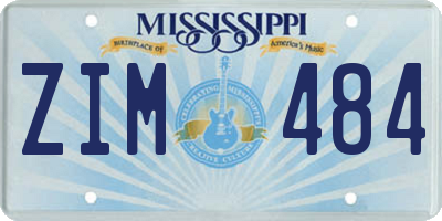 MS license plate ZIM484