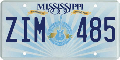 MS license plate ZIM485