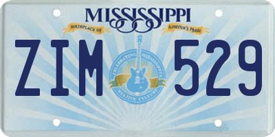 MS license plate ZIM529