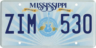 MS license plate ZIM530