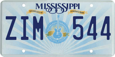 MS license plate ZIM544