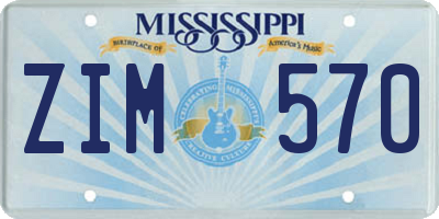 MS license plate ZIM570