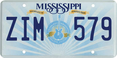 MS license plate ZIM579