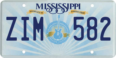 MS license plate ZIM582