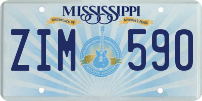 MS license plate ZIM590