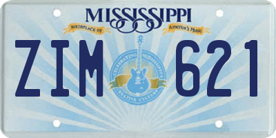 MS license plate ZIM621