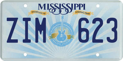 MS license plate ZIM623