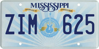 MS license plate ZIM625