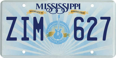 MS license plate ZIM627