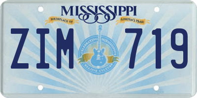 MS license plate ZIM719
