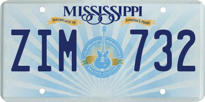 MS license plate ZIM732
