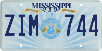 MS license plate ZIM744