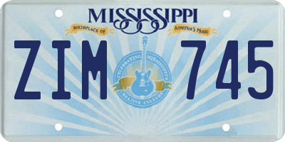 MS license plate ZIM745