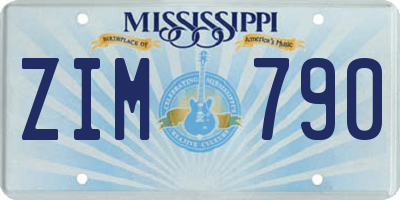 MS license plate ZIM790
