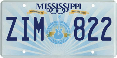 MS license plate ZIM822