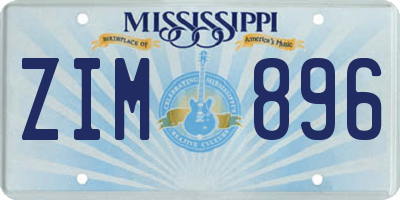 MS license plate ZIM896