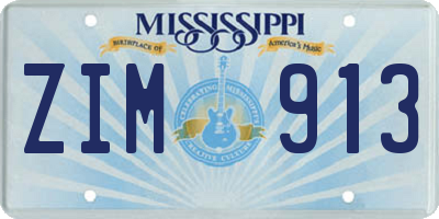 MS license plate ZIM913