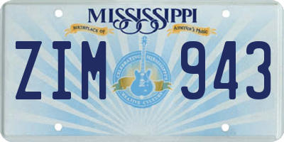 MS license plate ZIM943