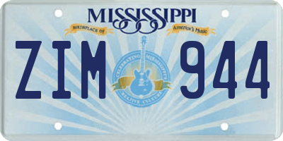 MS license plate ZIM944