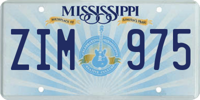 MS license plate ZIM975