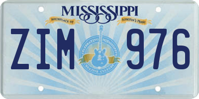 MS license plate ZIM976