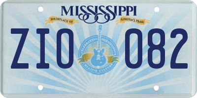 MS license plate ZIO082
