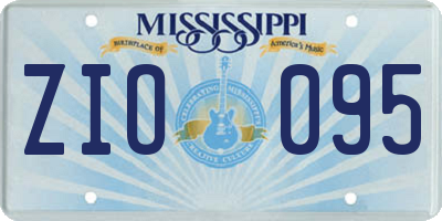 MS license plate ZIO095