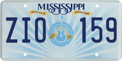 MS license plate ZIO159
