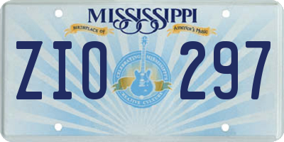 MS license plate ZIO297