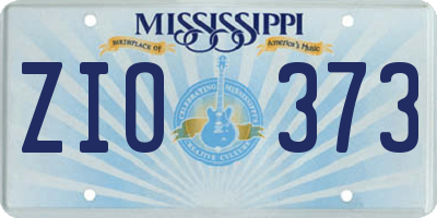 MS license plate ZIO373