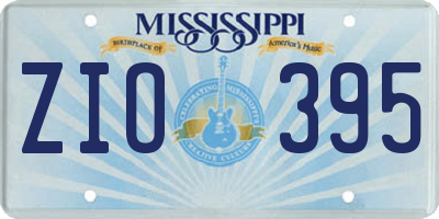 MS license plate ZIO395