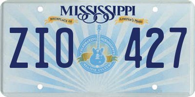 MS license plate ZIO427