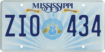 MS license plate ZIO434