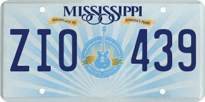 MS license plate ZIO439