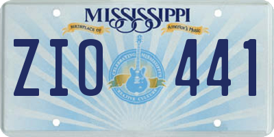 MS license plate ZIO441
