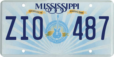 MS license plate ZIO487