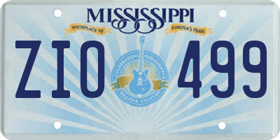 MS license plate ZIO499