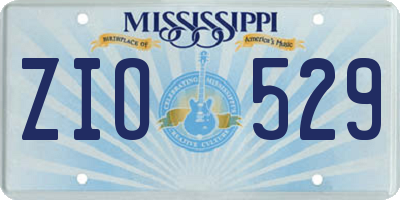 MS license plate ZIO529