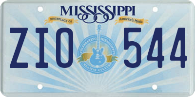 MS license plate ZIO544