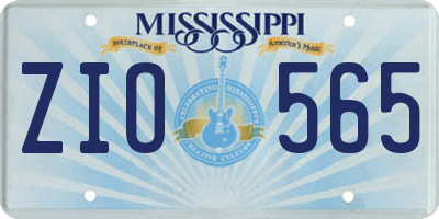 MS license plate ZIO565