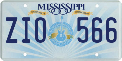 MS license plate ZIO566