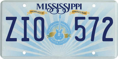 MS license plate ZIO572
