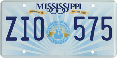MS license plate ZIO575