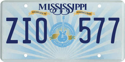 MS license plate ZIO577