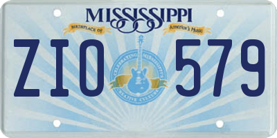 MS license plate ZIO579