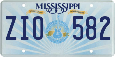 MS license plate ZIO582