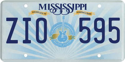 MS license plate ZIO595