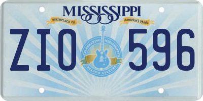MS license plate ZIO596