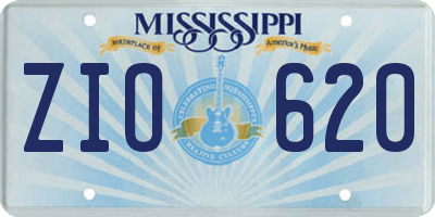 MS license plate ZIO620