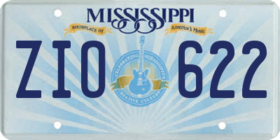 MS license plate ZIO622